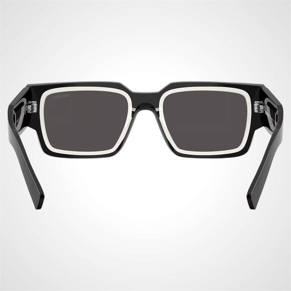 NEW PRADA Sunglasses Black & Talc Rectangle Square Mens 54mm Prada - Picture 4 of 6